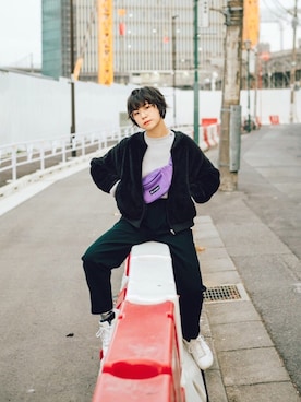 光永さん(レディース・159cm)の冬コーディネート