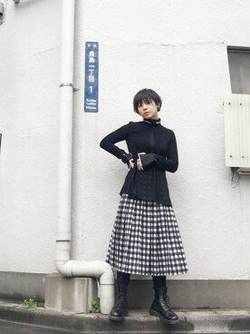 「GINGER ALE（ジンジャーエール）のアイテム」を使った、光永さん（レディース・159cm）の春コーディネート