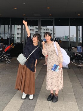 「MINELAL（ミネラル）のアイテム」を使った、光永さん（レディース・159cm）の秋コーディネート