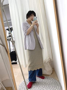 「Mayree（メイリー）のアイテム（ワンピース/ドレス）」を使った、光永さん（レディース・159cm）の秋コーディネート