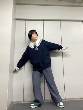 「ellesse（エレッセ）のアイテム（シューズ）」を使った、光永さん（レディース・159cm）の夏コーディネート