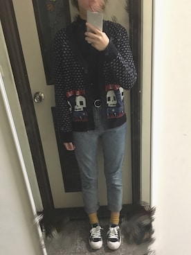 「ハロウィン」｜「アイテム（その他アウター）」を使った、chiさん（レディース・160cm）の秋コーディネート