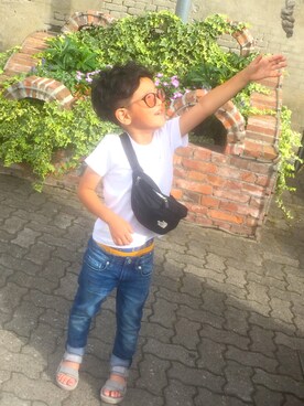 「5歳」｜「アイテム（ボディバッグ/ウエストポーチ）」を使った、せ  い  じ  さん（キッズ・110cm）の夏コーディネート