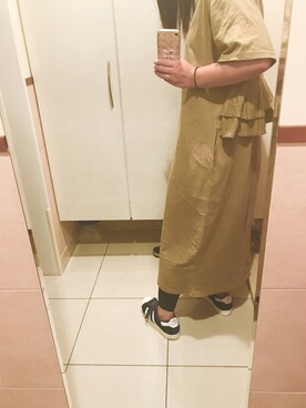 「myuのアイテム（ワンピース、ベージュ系）」を使った、marrrinさん（レディース・153cm）の秋コーディネート
