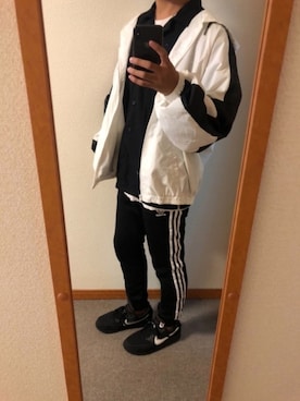 「PLAYBOY（プレイボーイ）のアイテム（ジャケット/アウター）」を使った、れんとさん（メンズ・169cm）の冬コーディネート