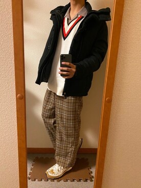 「FOSSIL（フォッシル）のアイテム（ジャケット/アウター）」を使った、れんとさん（メンズ・170cm）の冬コーディネート