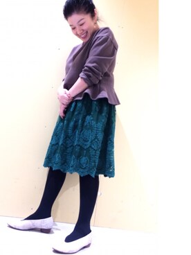 enchantedなんばマルイ店さんの「UR ヴィンテージレーススカート」を使ったコーディネート