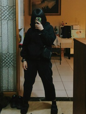 「CACO（カコ）のアイテム（バッグ）」を使った、楊さん（レディース・157cm）の冬コーディネート