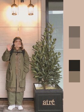 「BEAMS（ビームス）のアイテム（その他アウター）」を使った、楊さん（レディース・157cm）の春コーディネート