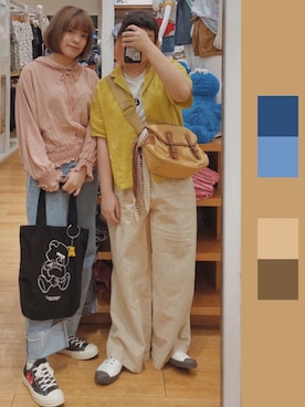 「Cienta（シエンタ）のアイテム」を使った、楊さん（レディース・157cm）の春コーディネート