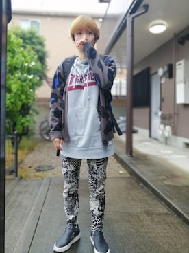 「RNA」｜「アイテム（スリッポン）」を使った、すいさん（レディース・154cm）の春コーディネート