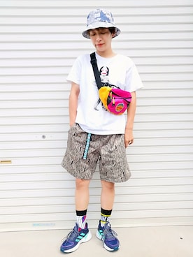 「チャイハネ（チャイハネ）のアイテム（レッグウェア）」を使った、すいさん（レディース・154cm）の夏コーディネート