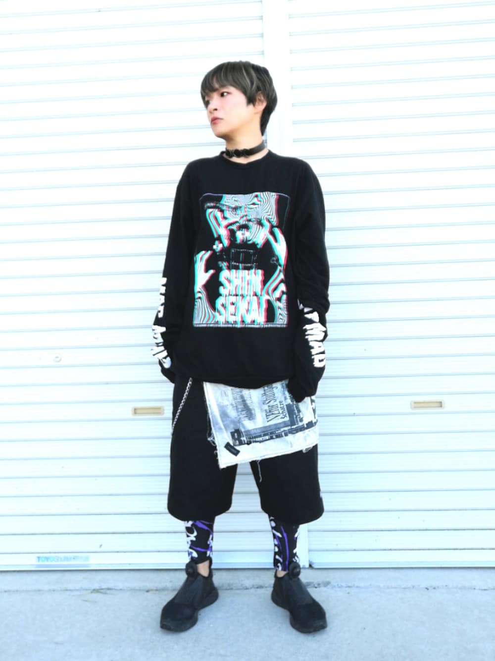 【未使用】Tシャツスパッツ セットコーデ レギンス/スパッツを使った「ライブTシャツ」の人気ファッション