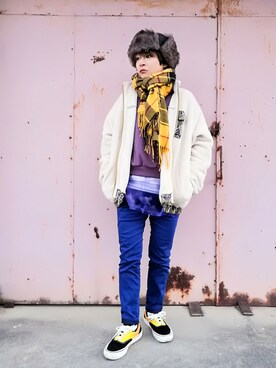 「Design Tshirts Store graniph（デザイン　ティーシャツ　ストア　グラニフ）のアイテム（ジャケット/アウター）」を使った、すいさん（レディース・154cm）の冬コーディネート