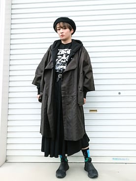 「着物」｜「アイテム（Tシャツ/カットソー）」を使った、すいさん（レディース・154cm）の春コーディネート