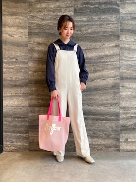 「UNITED ARROWS（ユナイテッドアローズ）のアイテム（オールインワン・サロペット）」を使った、山崎　亜也里さん（レディース・165cm）の冬コーディネート