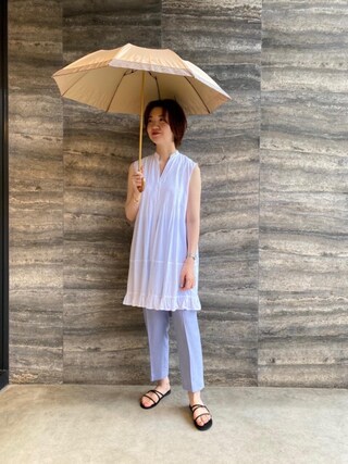 Athena New York HUDSON ストライプ 折りたたみ 晴雨兼用傘 Athena New York（アシーナニューヨーク）の「＜Athena New York