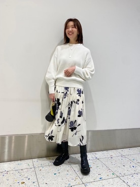 「AMBOISE（アンボワーズ）のアイテム」を使った、山崎　亜也里さん（レディース・165cm）の冬コーディネート