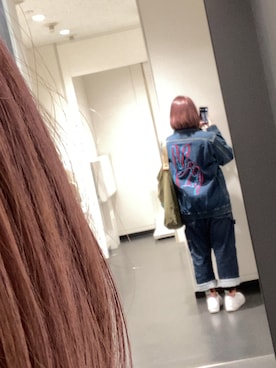 「デニムonデニム」｜「アイテム（デニムジャケット）」を使った、Mikuさん（レディース・155cm）の冬コーディネート
