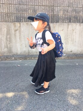 「おんなのこコーデ」｜「アイテム（アナログ腕時計）」を使った、coha-chan2さん（キッズ・80cm）の夏コーディネート