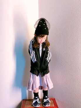 「アイテム（ジャージ）」を使った、coha-chan2さん（キッズ・90cm）の秋コーディネート