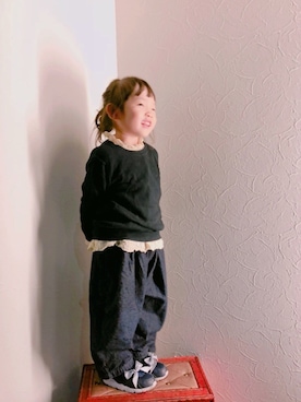 「ハラチ」｜「アイテム（スウェット）」を使った、coha-chan2さん（キッズ・90cm）の秋コーディネート