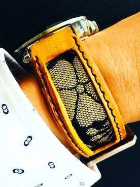 「時計ベルト」｜47Ronin Watch Strapsさん（メンズ・177cm）の夏コーディネート