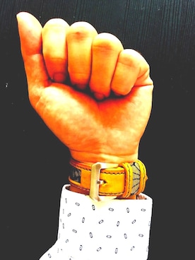 「着物生地」｜47Ronin Watch Strapsさん（メンズ・177cm）の秋コーディネート