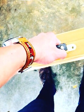 「着物生地」｜47Ronin Watch Strapsさん（メンズ・177cm）の秋コーディネート