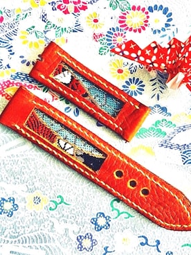 「時計ベルト」｜47Ronin Watch Strapsさん（メンズ・177cm）の秋コーディネート