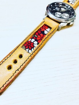 「時計ベルト」｜47Ronin Watch Strapsさん（メンズ・177cm）の秋コーディネート