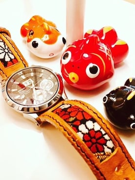 「時計ベルト」｜47Ronin Watch Strapsさん（メンズ・177cm）の秋コーディネート