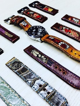 「時計ベルト」｜47Ronin Watch Strapsさん（メンズ・177cm）の秋コーディネート