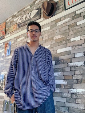 「PINE（パイン）のアイテム」を使った、達也さん（メンズ・176cm）の春コーディネート