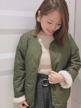 「mystic（ミスティック）のアイテム（ブルゾン）」を使った、machidaさん（レディース・150cm）の秋コーディネート