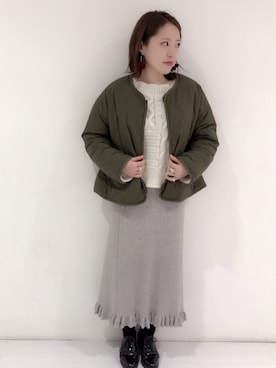 「mystic（ミスティック）のアイテム（ブルゾン）」を使った、machidaさん（レディース・150cm）の冬コーディネート