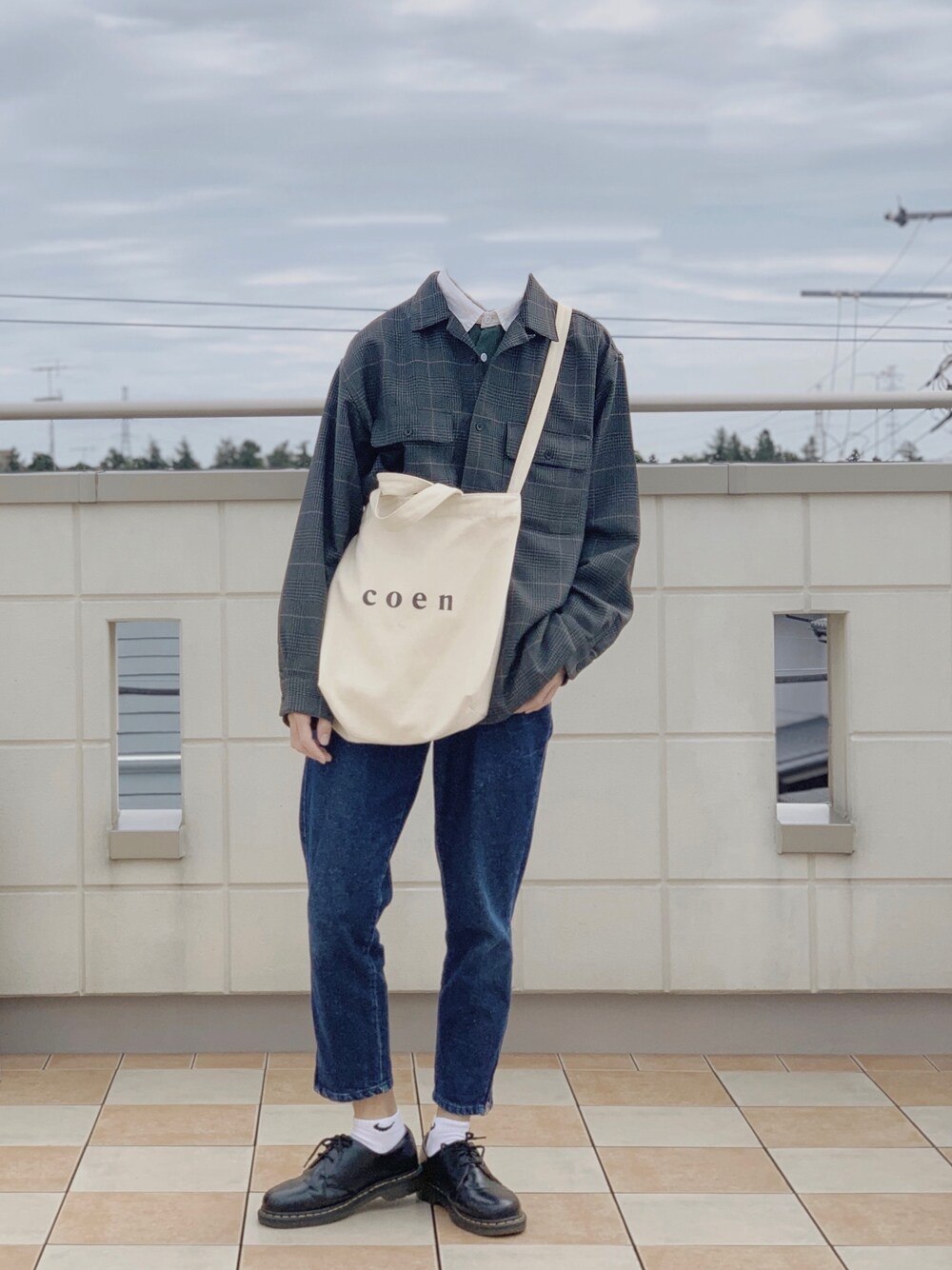 「秋コーデ、秋冬コーデ、オトナカジュアル、GU、アースカラー、プチプラ、シンプル、カジュアル、おしゃれさんと繋がりたい、古着」｜「GUのアイテム（ジャケット/アウター、グリーン系）」を使った、Soraさん（メンズ・175cm）の秋コーディネートの1枚目の写真