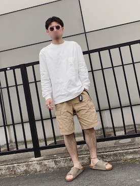 「ADPOSION（アドポーション）のアイテム」を使った、ねつなおやさん（メンズ・172cm）の春コーディネート