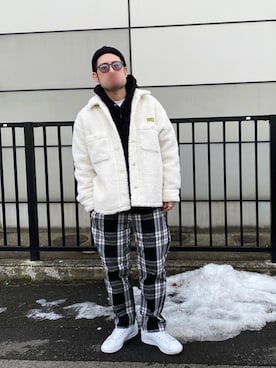 「アイテム（ブルゾン）」を使った、ねつなおやさん（メンズ・172cm・30代）の冬コーディネート