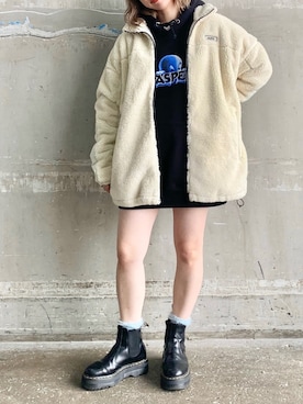 「アイテム（ブルゾン）」を使った、SAKIさん（レディース・151cm・30代）の冬コーディネート
