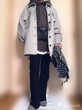 「アイテム（パンプス、グレー系）」を使った、ttkさん（レディース・153cm）の冬コーディネート