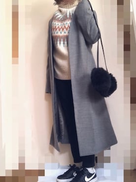 「NIKE（ナイキ）のNIKE/ナイキ グランドテラス 654495（スニーカー）」を使った、ttkさん（レディース・153cm）の冬コーディネート