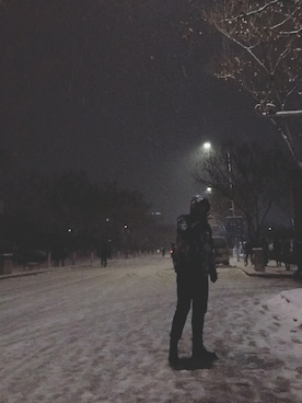 「Dickies（ディッキーズ）のアイテム（アクセサリー）」を使った、藤原豆腐的外卖员さん（メンズ・186cm）の冬コーディネート