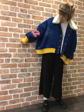 「Little sunny bite（リトルサニーバイト）のアイテム（ジャケット/アウター）」を使った、マツモトさん（レディース・161cm）の秋コーディネート