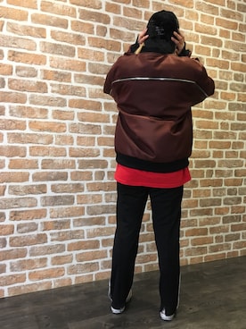 「DANKE SCHON（ダンケシェーン）のアイテム（MA-1）」を使った、マツモトさん（レディース・161cm）の冬コーディネート