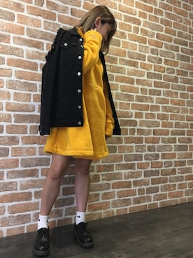 「Chica（チカ）のアイテム（ジャケット/アウター）」を使った、マツモトさん（レディース・161cm）の冬コーディネート