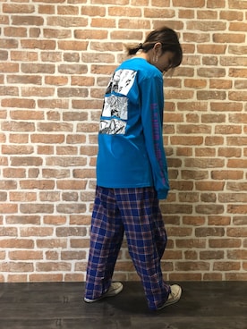 「FLAGSTUFF（フラグスタフ）のアイテム」を使った、マツモトさん（レディース・161cm）の夏コーディネート