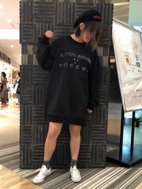 「KaneZ（ケインズ）のアイテム（ハンチング/ベレー帽）」を使った、マツモトさん（レディース・161cm）の秋コーディネート