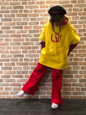 「little sunny bite」｜「アイテム（ハンチング/ベレー帽）」を使った、マツモトさん（レディース・161cm）の秋コーディネート