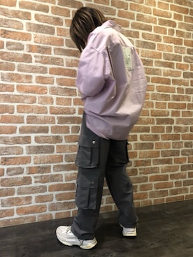 「L.H.P（エルエイチピー）のアイテム（カーゴパンツ）」を使った、マツモトさん（レディース・161cm）の春コーディネート